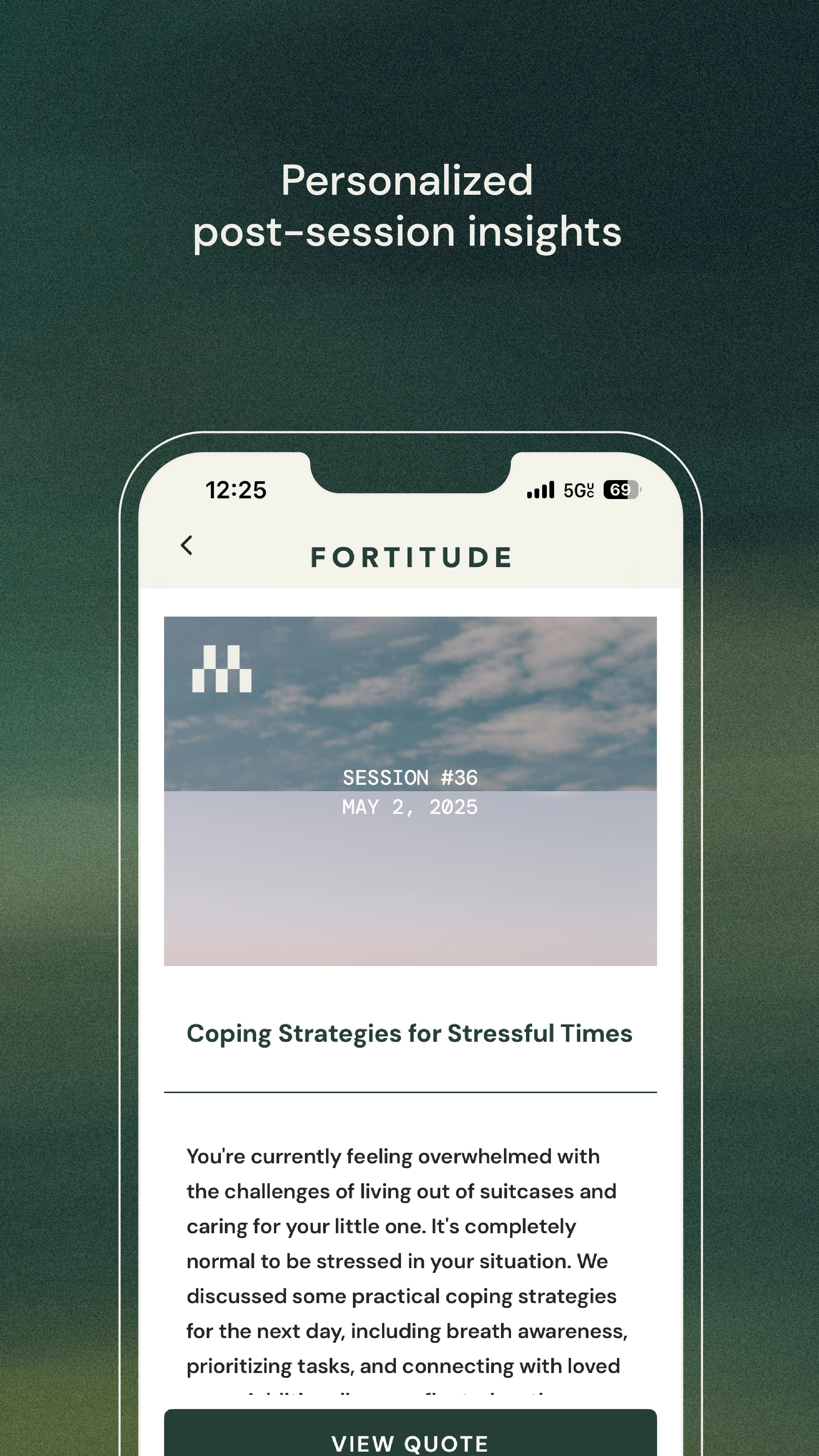 Personalized post-session insights